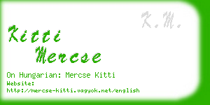 kitti mercse business card